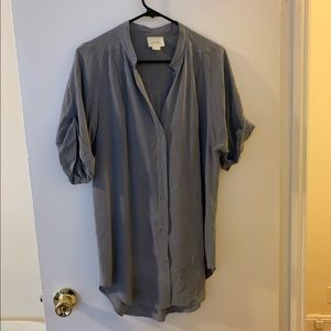 Maeve gray silk blouse